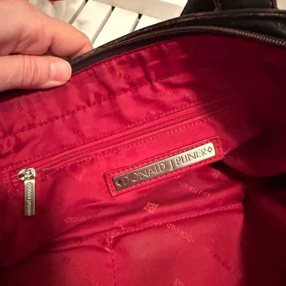 Donald J Pliner RARE vintage Italian Designer Beautiful Leather Handbag EUC - Picture 9 of 10